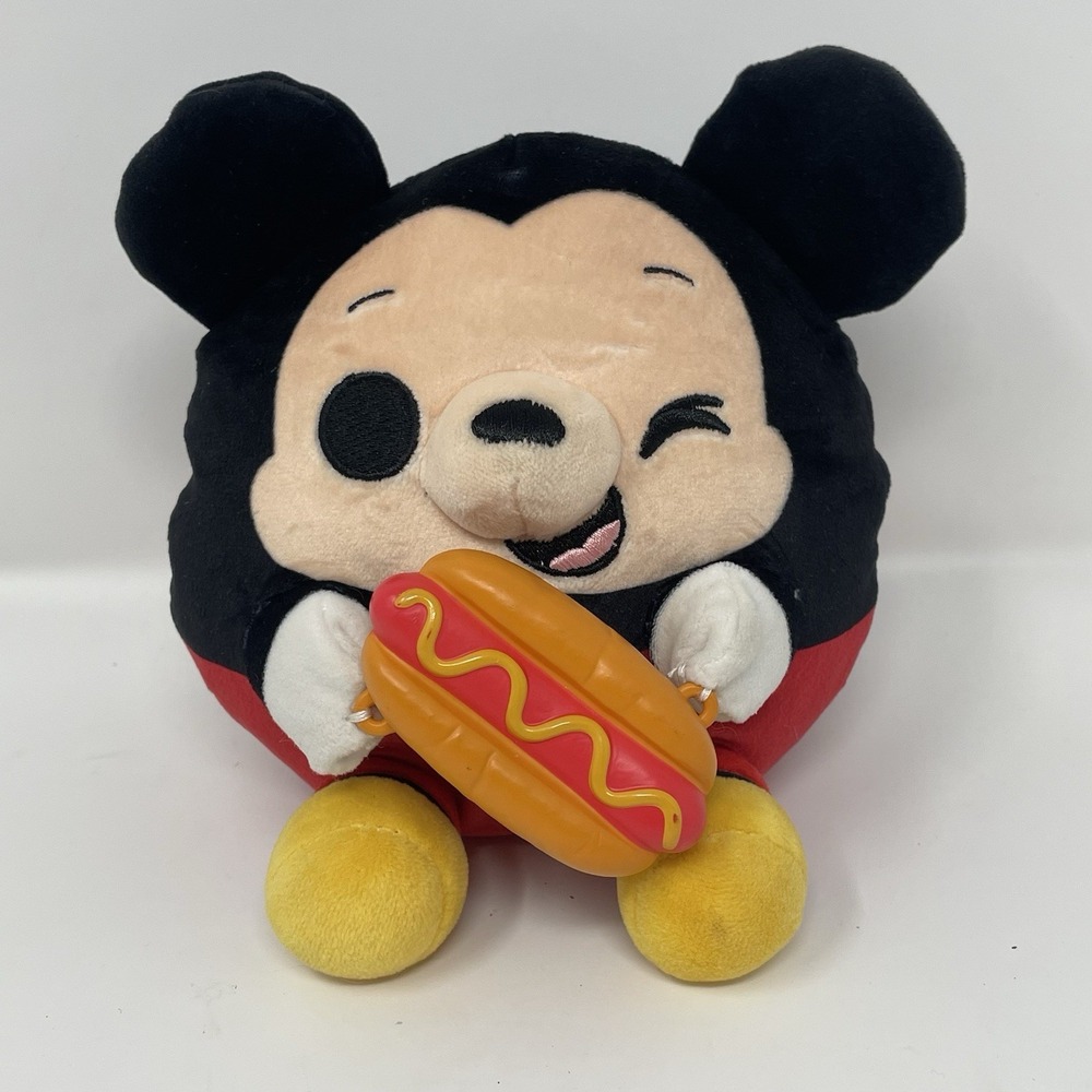 ZURU Disney Snackles Mickey Mouse Hot Dog Plush 5" Winking Series 1 Stuffed Toy